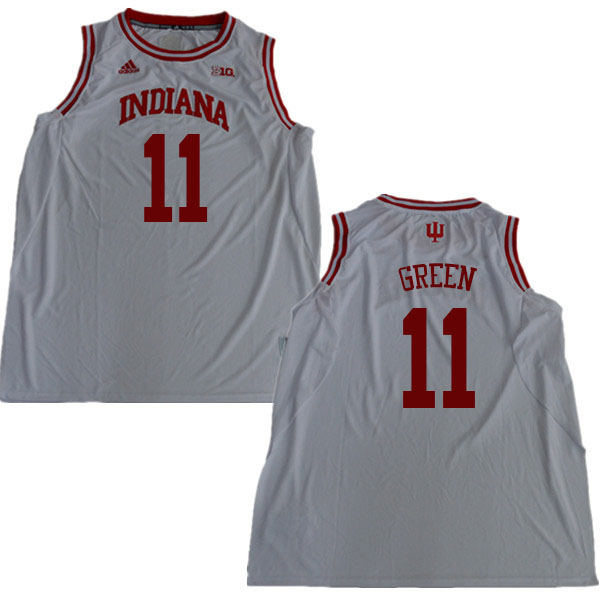 Men #11 Devonte Green Indiana Hoosiers College Basketball Jerseys Sale-White